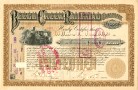 Beech Creek Railroad Co. Issued to Wm. K. Vanderbilt - Stock Certificate